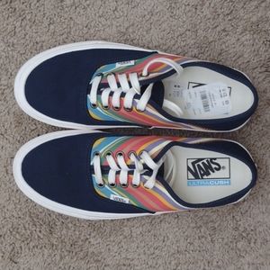 Vans Authentic Ultra Cush Size 9 women 7.5 men's navy and color striped